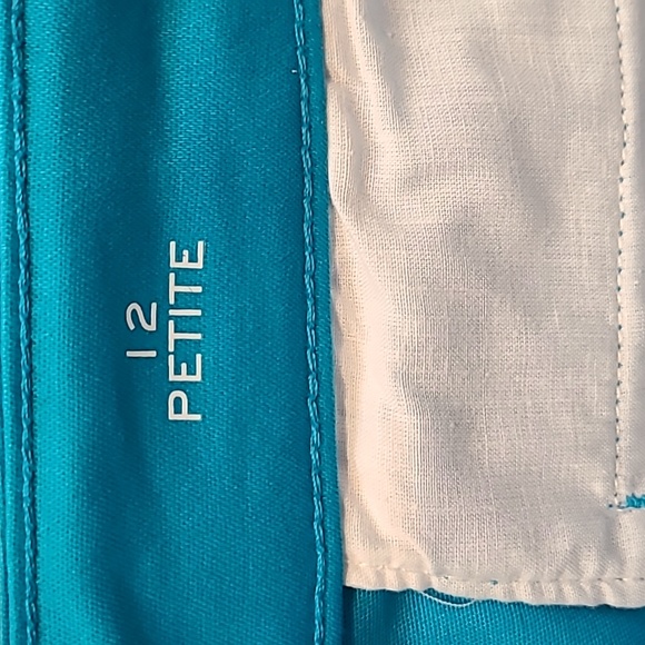 ST. JOHN'S BAY BRAND WOMEN'S PETITE TURQUOISE CAPRIS SIZE 12P - Picture 8 of 15